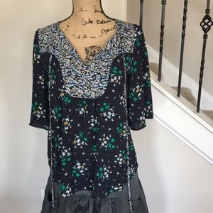 NWOT Anne Taylor floral top Sz S